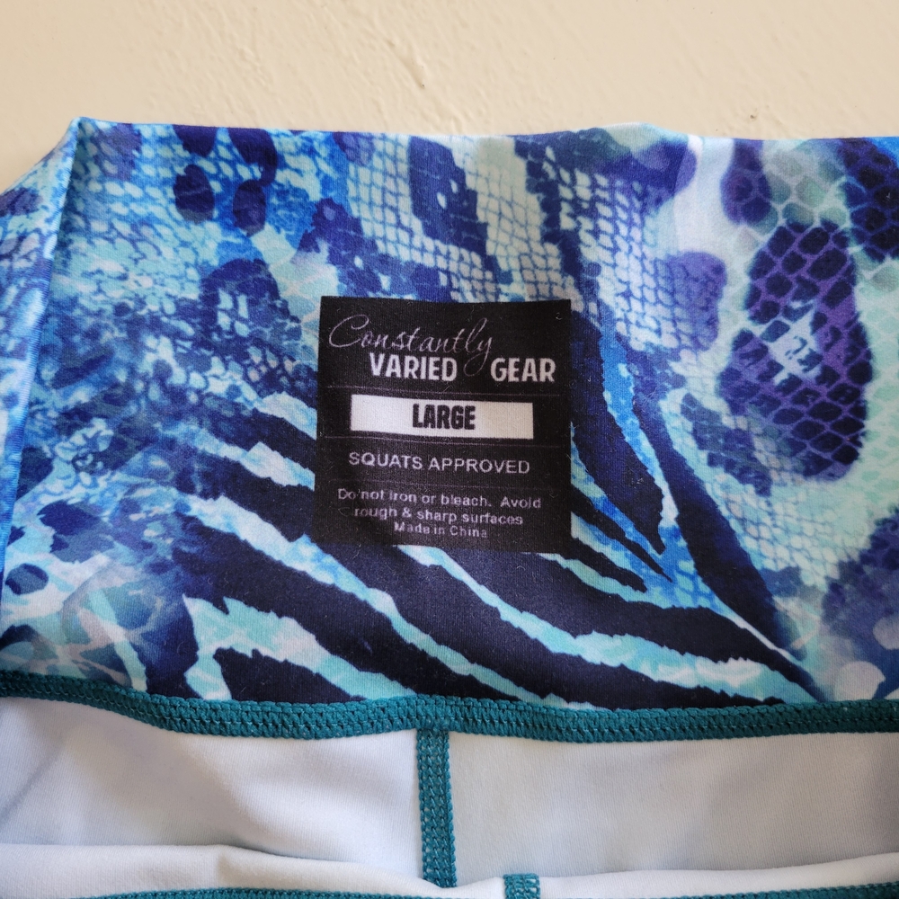 Constantly Varied Gear Blue Animal Print Bike Shorts - Picture 2 of 3